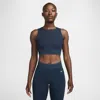 Nike Women's  Pro Mesh Tank Top In Armory Navy/white