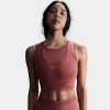 Nike Women's Pro Mesh Tank Top In Canyon Pink/white