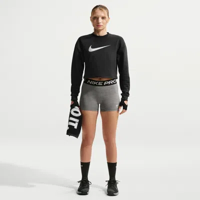 Nike Women's  Pro Mid-rise 3" Biker Shorts In Black