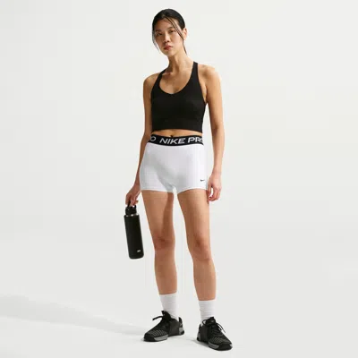 Nike Women's  Pro Mid-rise 3" Biker Shorts In White