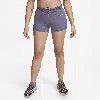 Nike Women's  Pro Mid-rise 3" Mesh-paneled Shorts In Purple