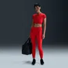 Nike Women's  Pro Mid-rise 7/8 Graphic Leggings In Red