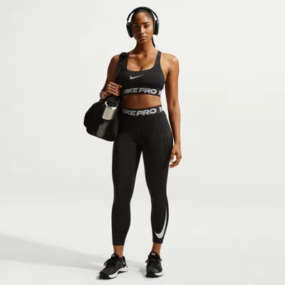 Nike Women's  Pro Mid-rise 7/8 Leggings In Black