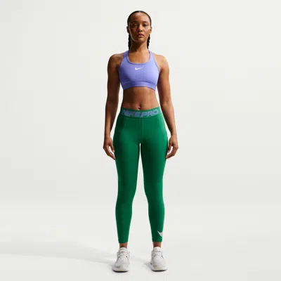 Nike Women's  Pro Mid-rise 7/8 Leggings In Green