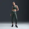 Nike Women's  Pro Mid-rise Crop Mesh-panel Leggings In Green