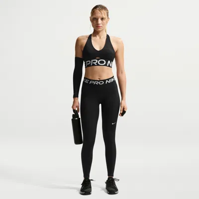 Nike Women's  Pro Mid-rise Full-length Leggings In Black