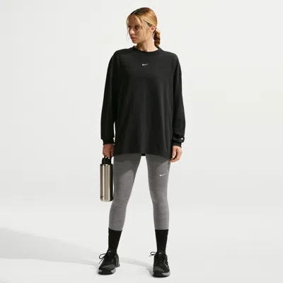 Nike Women's  Pro Mid-rise Full-length Leggings In Black