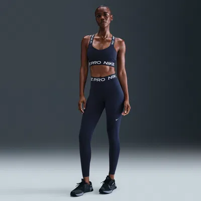 Nike Women's  Pro Mid-rise Mesh-paneled Leggings