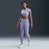 Nike Women's  Pro Mid-rise Mesh-paneled Leggings In Purple