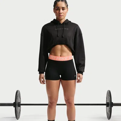 Nike Women's  Pro Mid-rise 3" Biker Shorts In Black