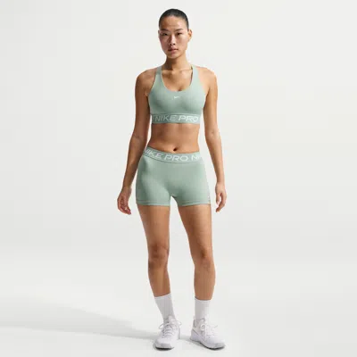 Nike Women's  Pro Mid-rise 3" Biker Shorts In Green