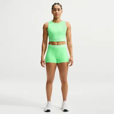 Nike Women's  Pro Mid-rise 3" Biker Shorts In Green