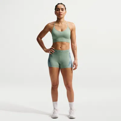 Nike Women's  Pro Mid-rise 3" Shorts In Green