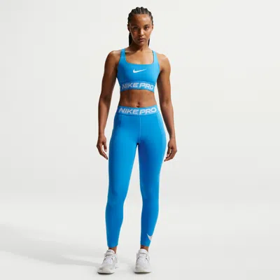 Nike Women's  Pro Mid-rise 7/8 Leggings In Blue