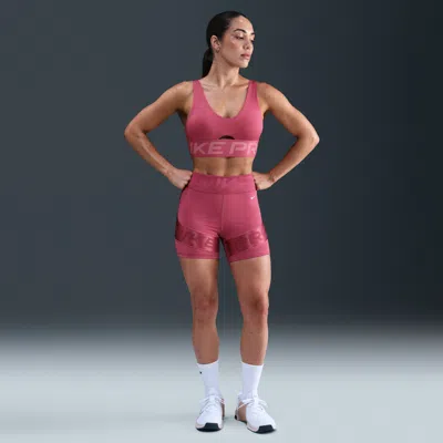 Nike Women's  Pro Sculpt Dri-fit High-waisted 5" Biker Shorts In Purple