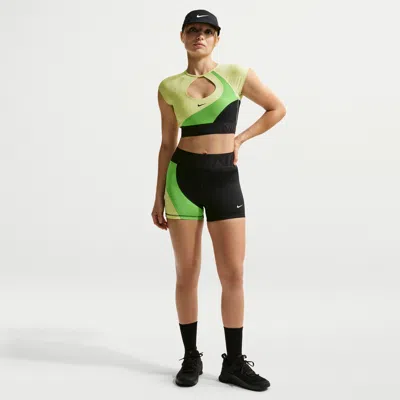 Nike High Waisted 3 Biker Shorts In Multi