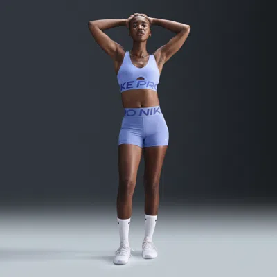 Nike Women's  Pro Sculpt High-waisted 3" Biker Shorts In Blue