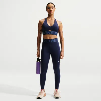 Nike Women's  Pro Sculpt High-waisted 7/8 Leggings With Pockets In Blue