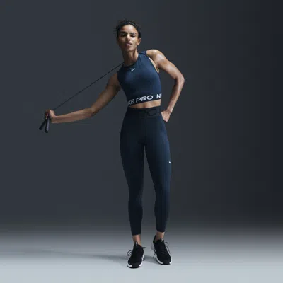 Nike Women's  Pro Sculpt High-waisted 7/8 Leggings With Pockets In Blue