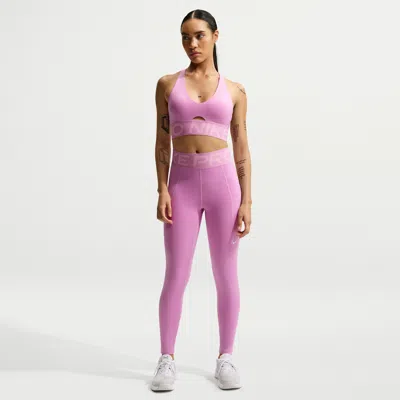 Nike Women's  Pro Sculpt High-waisted 7/8 Leggings With Pockets In Pink