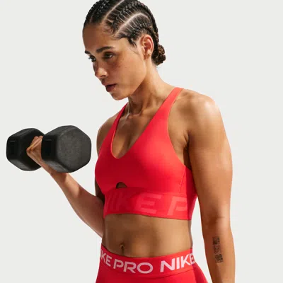 Nike Women's  Pro Sculpt Medium-support Padded Sports Bra In Red