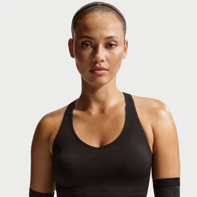 Nike Women's  Pro Seamless Dri-fit Cropped Tank Top In Black