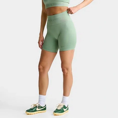 Nike Women's Pro Seamless Dri-fit High-waisted 5" Biker Shorts In Green