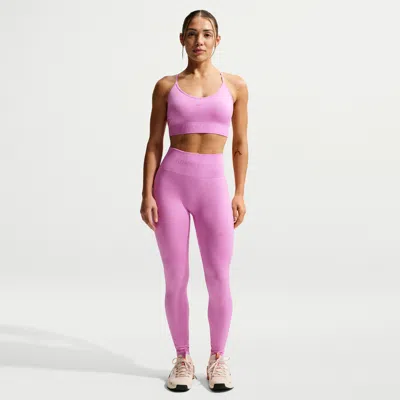 Nike Women's  Pro Seamless High-waisted 7/8 Leggings In Pink
