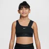 Nike Women's  Pro Swoosh Girls' Asymmetrical Sports Bra In Black
