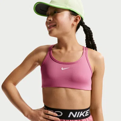 Nike Kids' Women's  Pro Swoosh Girls' Sports Bra In Pink