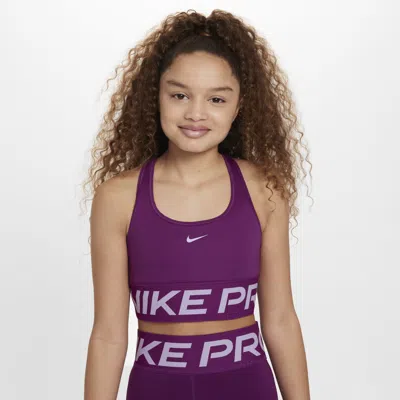 Nike Kids' Women's  Pro Swoosh Girls' Sports Bra In Purple