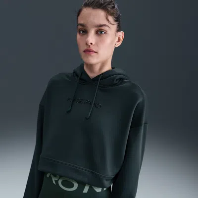 Nike Women's  Pro Therma-fit Fleece Hoodie In Green