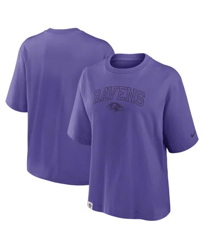 NIKE WOMEN'S PURPLE BALTIMORE RAVENS GLORY ARCH BOXY T-SHIRT