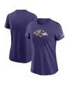 Nike Women's Purple Baltimore Ravens Primary Logo T-shirt In Purple