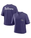 Nike Purple Baltimore Ravens Rewind Pocket Boxy T-shirt In Blue