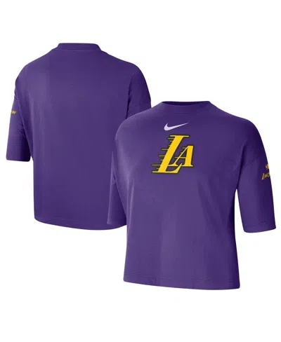 Nike Women's Purple Los Angeles Lakers 2024/25 City Edition Courtside Boxy T-shirt