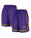 Nike Purple Los Angeles Lakers  Authentic Crossover Fly Performance Shorts In Purple,yellow
