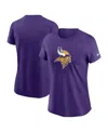 Nike Women's Purple Minnesota Vikings Primary Logo T-shirt In Purple