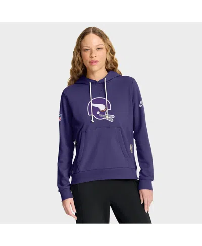 Nike Purple Minnesota Vikings Sideline Standard Issue Throwback Dri-fit Hoodie