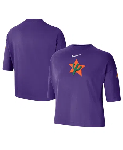Nike Women's Purple Phoenix Suns 2024/25 City Edition Courtside Boxy T-shirt