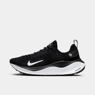 Nike Women's React Infinity Run Flyknit 4 Running Shoes In Black/white/dark Grey