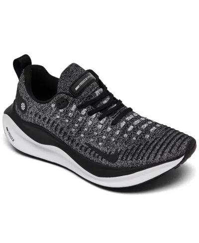 Nike Women's React Infinity Run Flyknit 4 Running Sneakers From Finish Line In Black