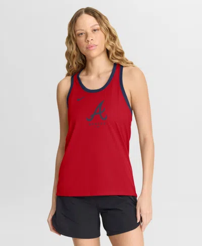 Nike Women's Red Atlanta Braves Tri-blend Dri-fit Racerback Tank Top