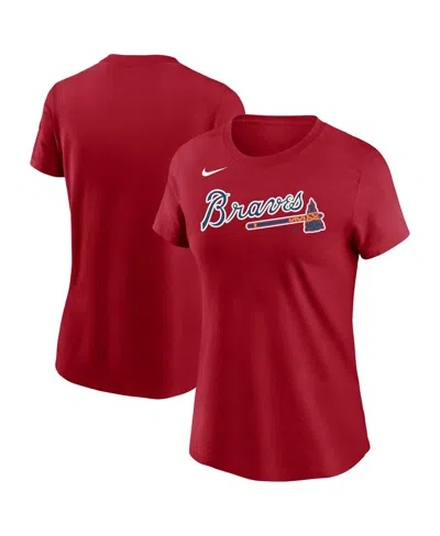 Nike Women's Red Atlanta Braves Wordmark T-shirt