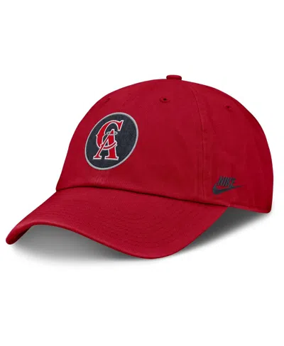 Nike Women's Red California Angels Cooperstown Collection Club Adjustable Hat In Burgundy