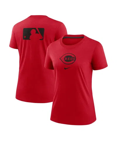 Nike Women's Red Cincinnati Reds Authentic Collection Early Work Tri-blend T-shirt