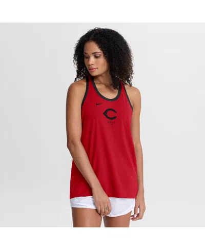 Nike Women's Red Cincinnati Reds Tri-blend Dri-fit Racerback Tank Top