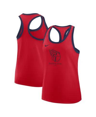 Nike Women's Red Cleveland Guardians Tri-blend Dri-fit Racerback Tank Top