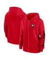 Nike Women's Red Georgia Bulldogs Oversize Lockup Phoenix Full-zip Hoodie Jacket In Red