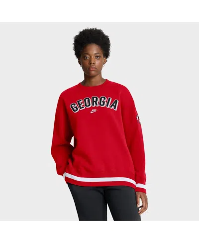 Nike Red Georgia Bulldogs Oversized Legacy Phoenix Sweatshirt